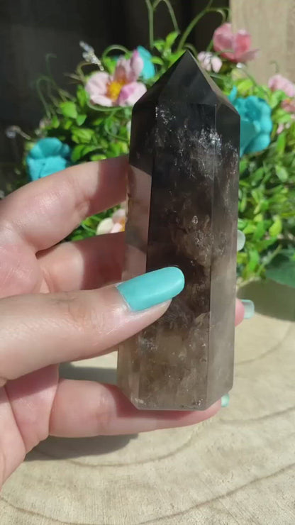 Dark Smoky Quartz Towers