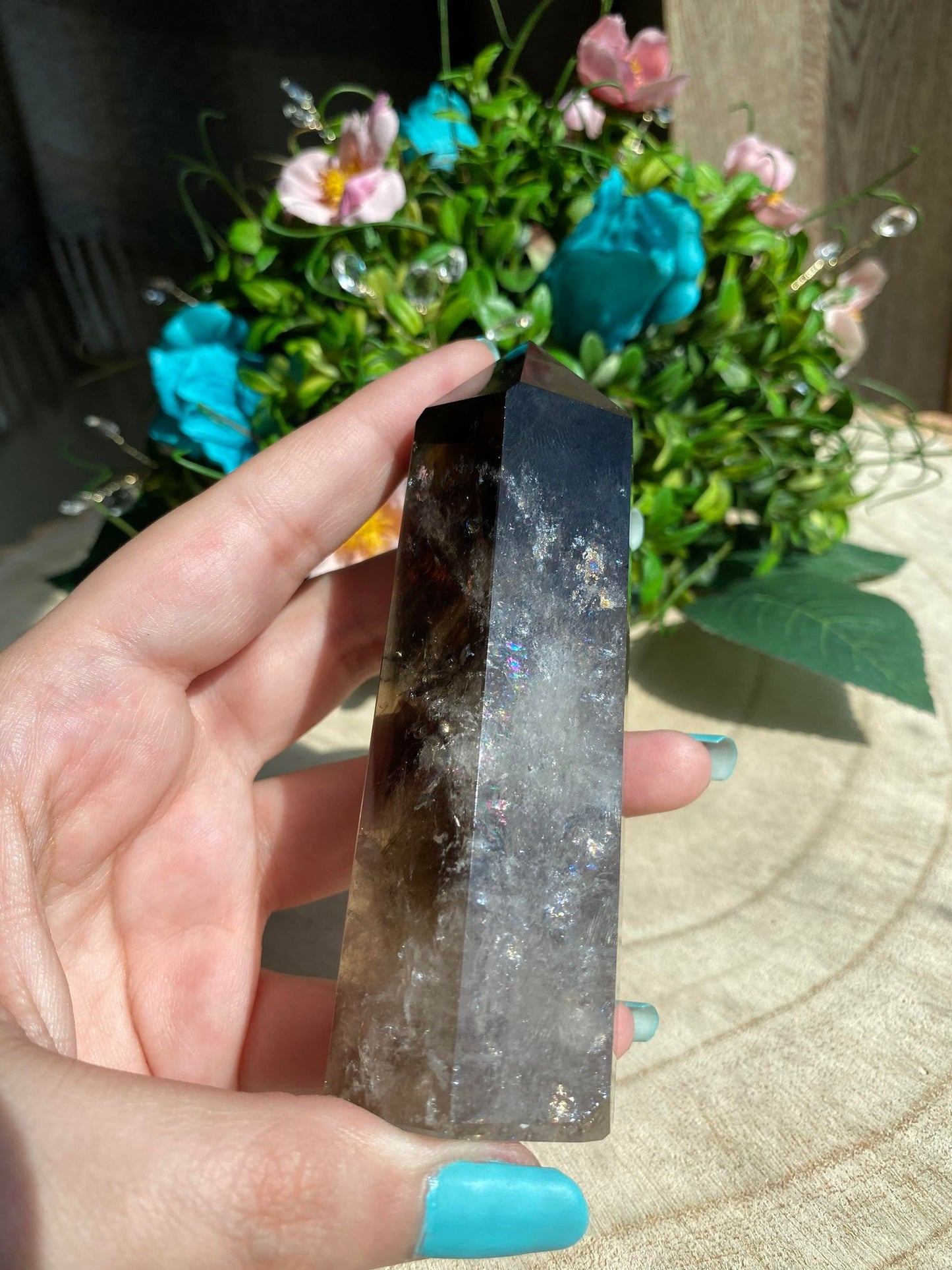 Dark Smoky Quartz Towers