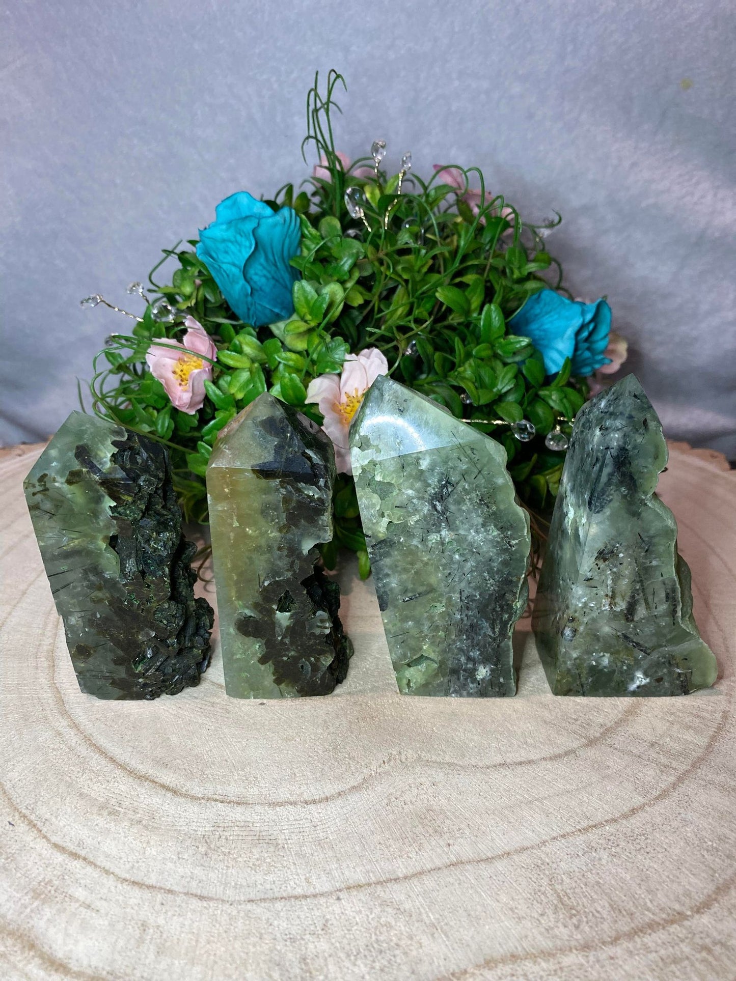 Prehnite Half-Polished Towers