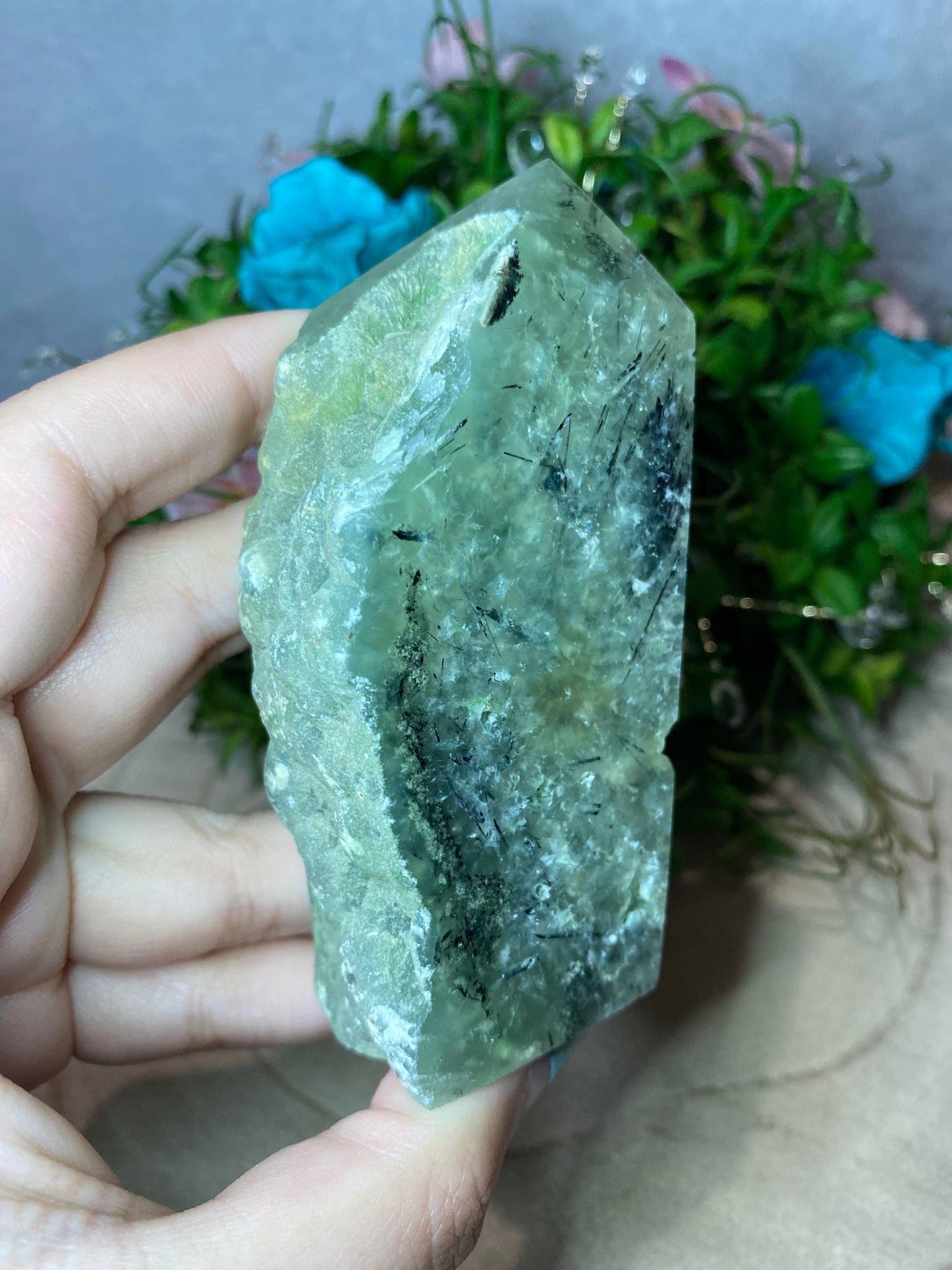 Prehnite Half-Polished Towers