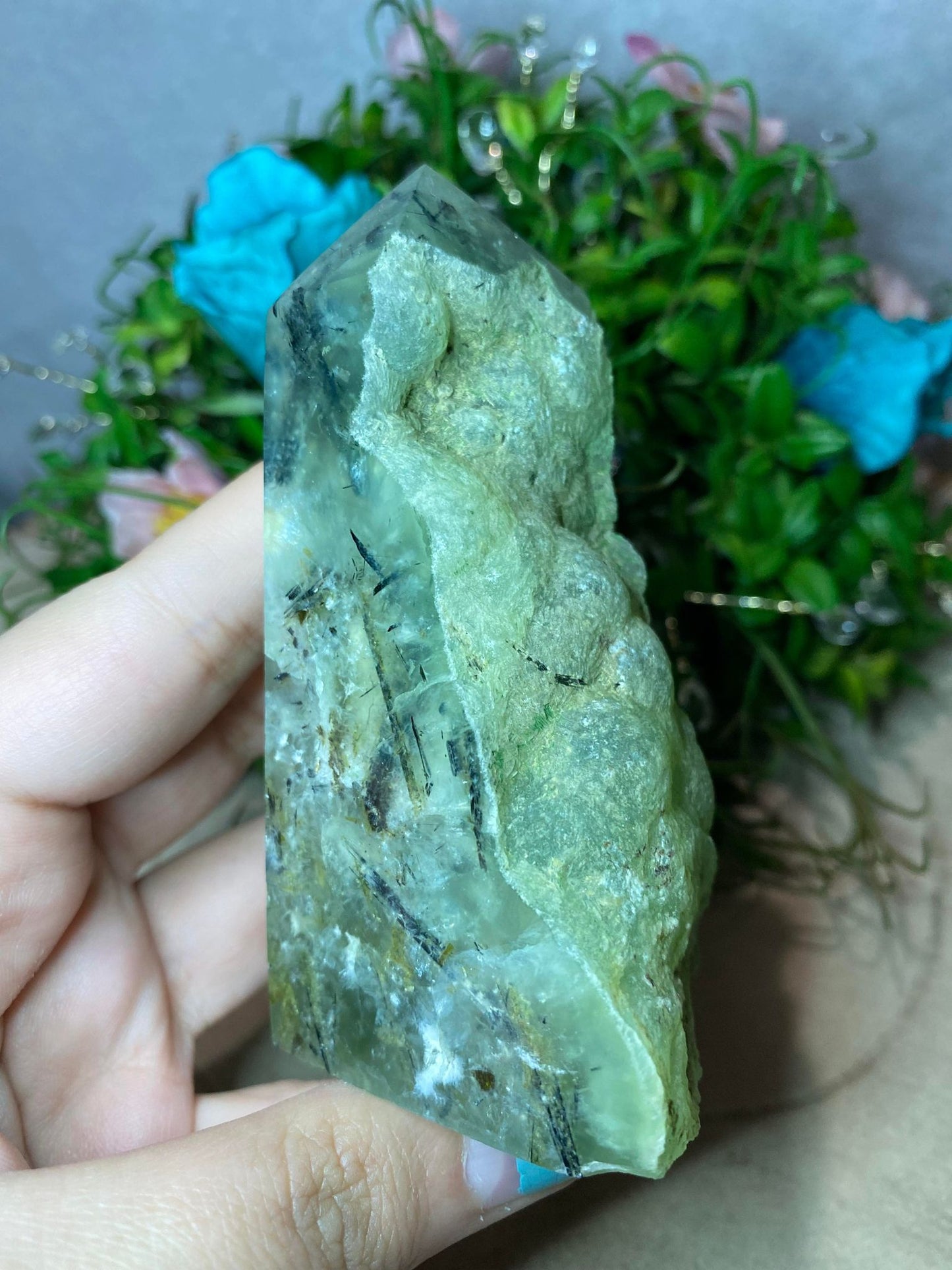 Prehnite Half-Polished Towers