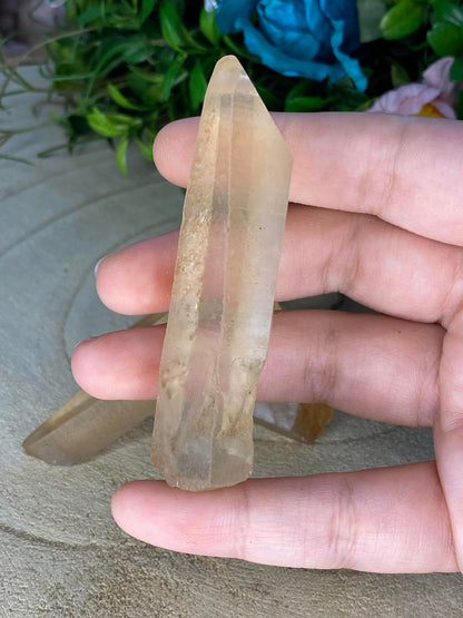 Tangerine Lemurian Quartz Points