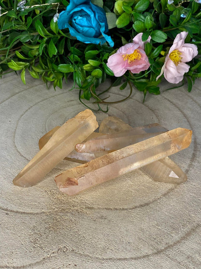 Tangerine Lemurian Quartz Points