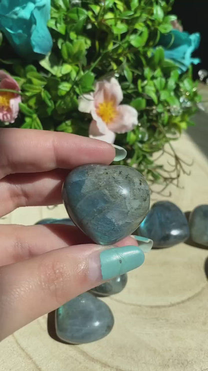 Labradorite Hearts