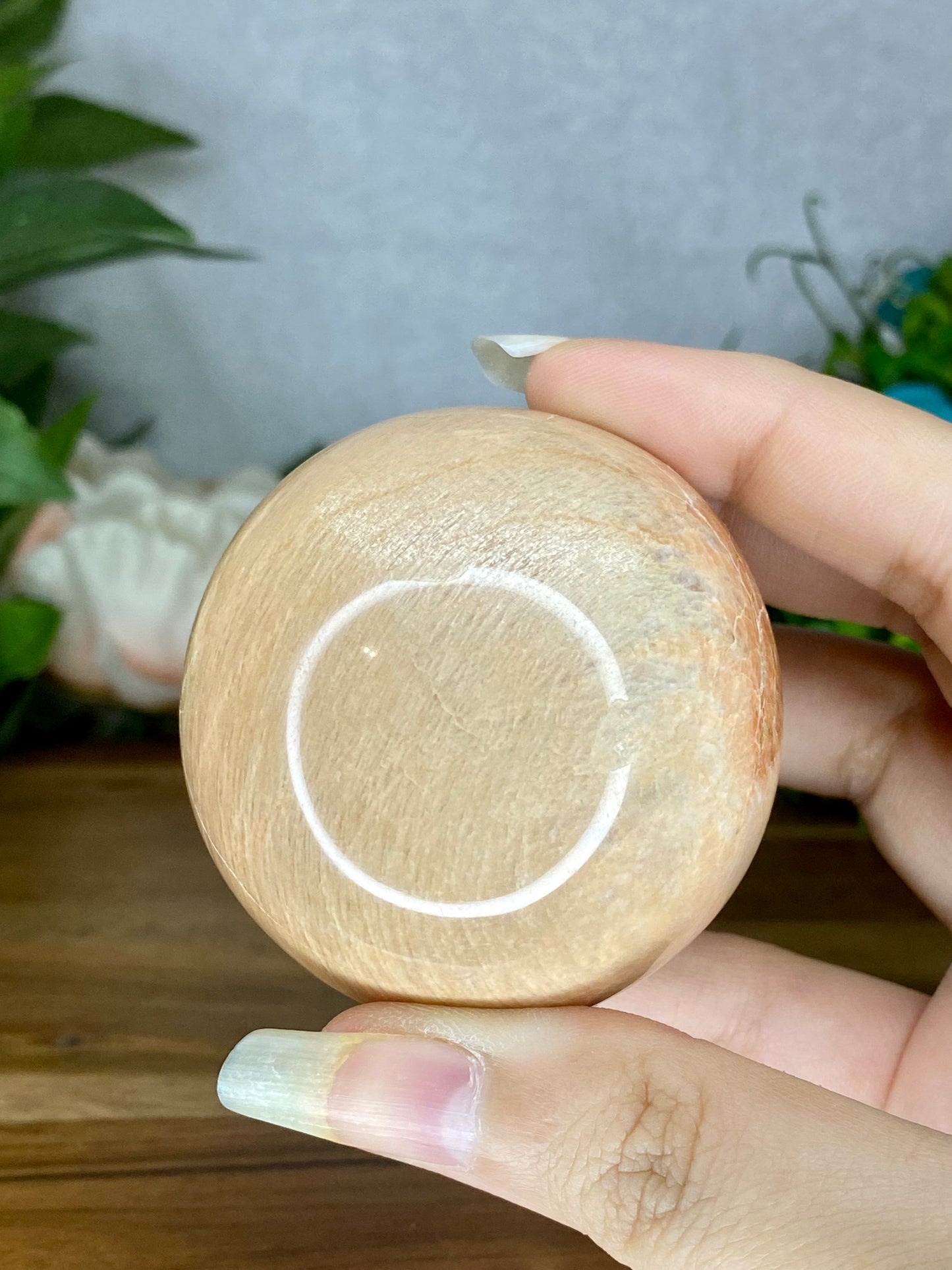 Peach Moonstone Spheres