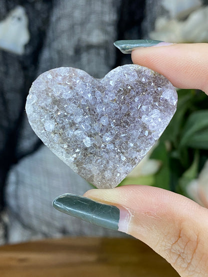 Amethyst Cluster Hearts