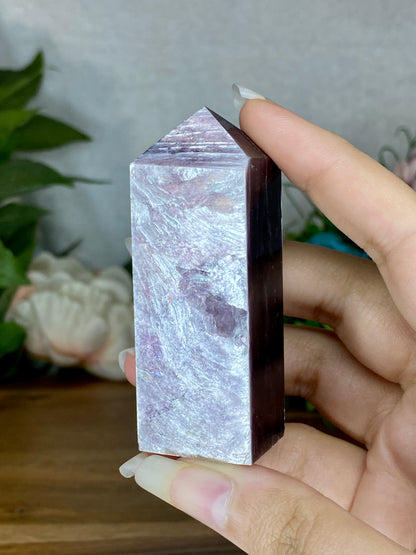 High Quality Purple Mica/Lepidolite Towers