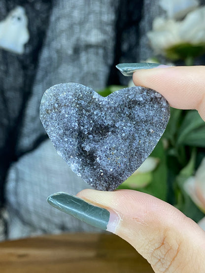 Amethyst Cluster Hearts