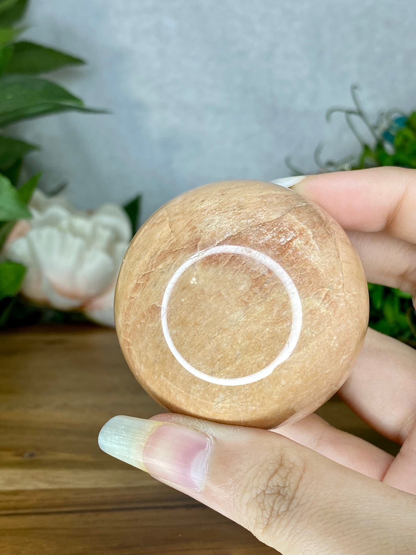 Peach Moonstone Spheres