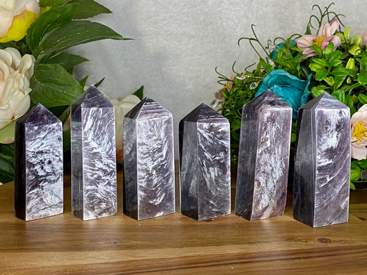 High Quality Purple Mica/Lepidolite Towers