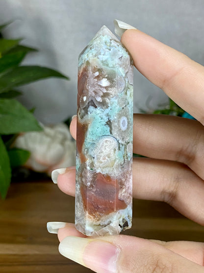 High Quality Flower Agate Towers (F-J)