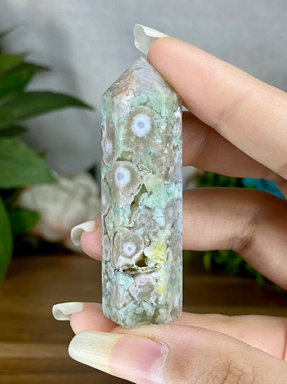 High Quality Flower Agate Towers (A-E)