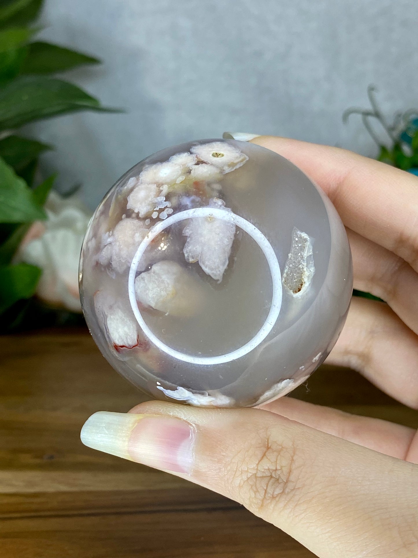 Flower Agate Spheres