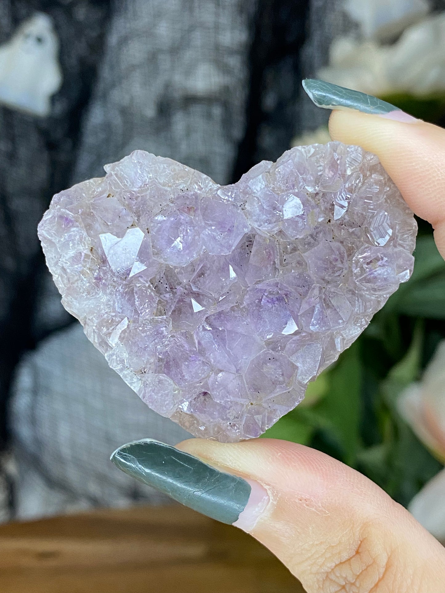 Amethyst Cluster Hearts