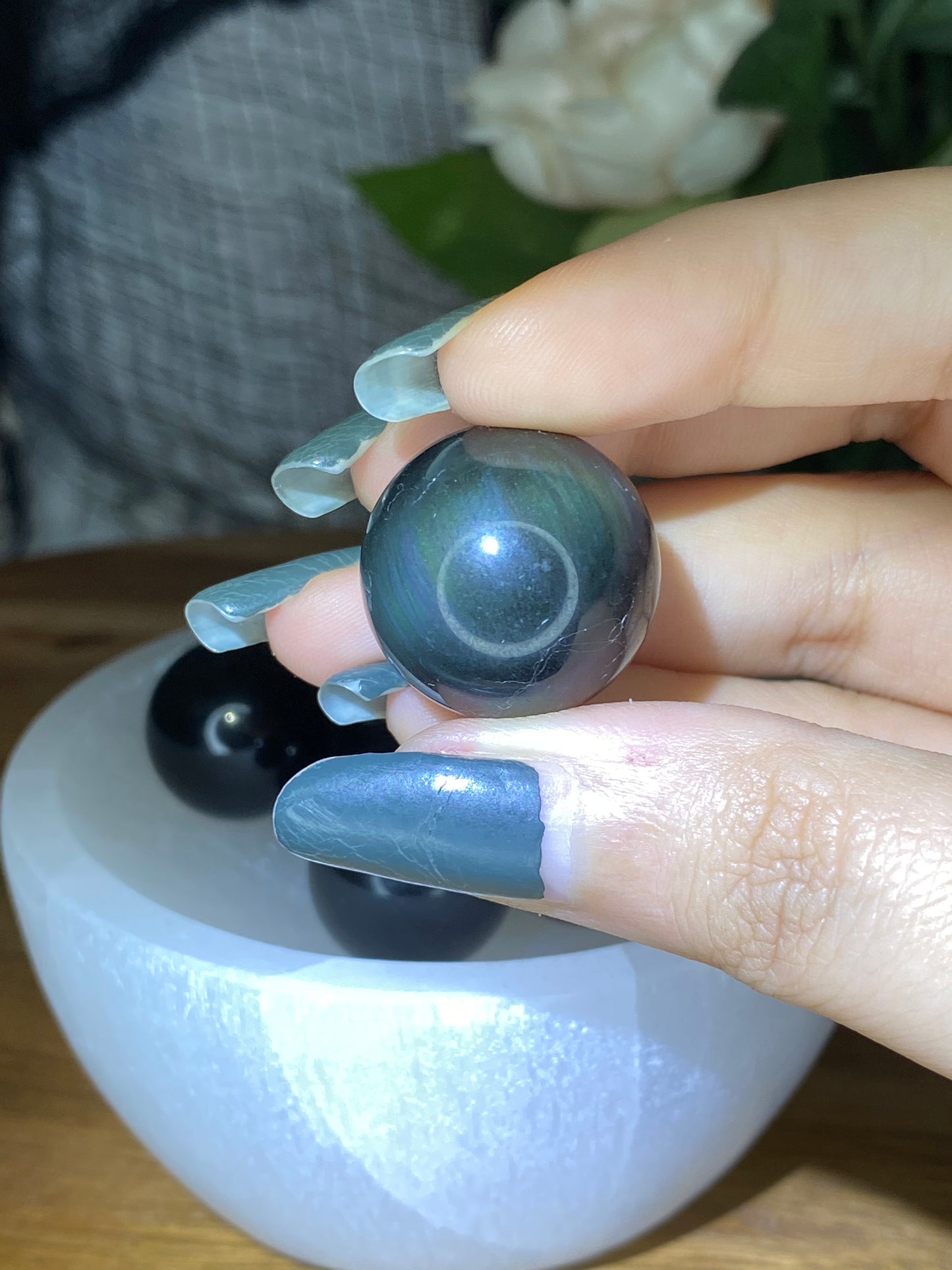 Rainbow Obsidian Spheres